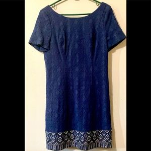 Plenty by Tracy Reese Textured Navy Dress 10